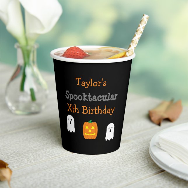 Spooktacular Birthday Paper Cups