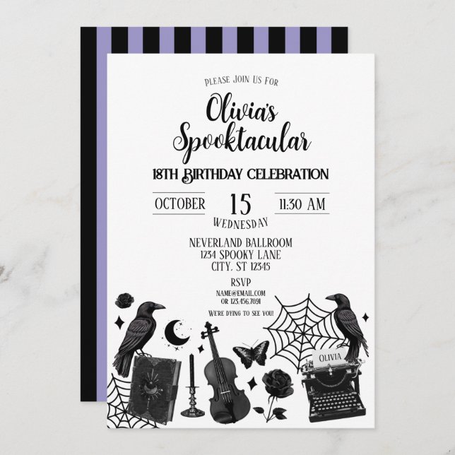 Spooktacular Birthday Party Invitation (Front/Back)