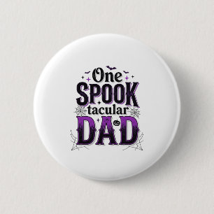 Spooktacular Dad Halloween Vintage Vector Design_1 6 Cm Round Badge