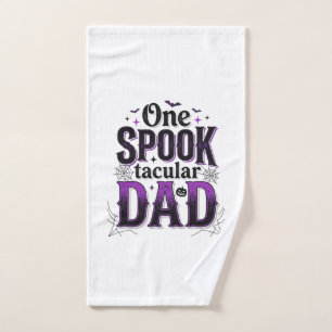 Spooktacular Dad Halloween Vintage Vector Design_1 Hand Towel