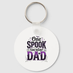 Spooktacular Dad Halloween Vintage Vector Design_1 Key Ring