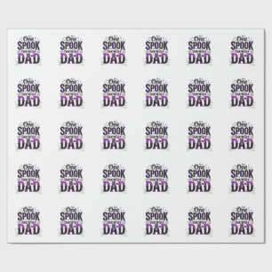 Spooktacular Dad Halloween Vintage Vector Design_1 Wrapping Paper