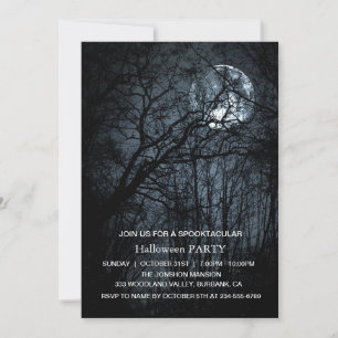 Spooktacular Dark Haunted House Halloween Party  I Invitation