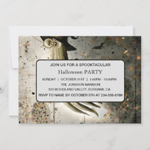 Spooktacular Dark Haunted House Halloween Party I Invitation