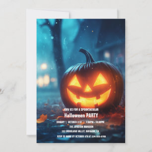 Spooktacular Dark Haunted House Halloween Party  I Invitation