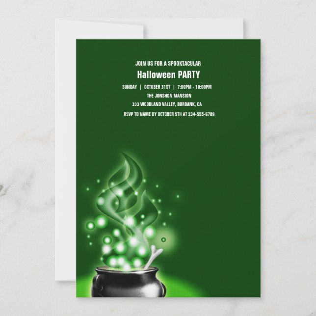 Spooktacular Dark Haunted House Halloween Party  I Invitation (Front)