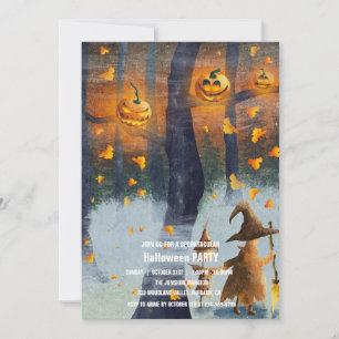 Spooktacular Dark Haunted House Halloween Party  I Invitation