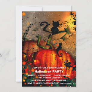 Spooktacular Dark Haunted House Halloween Party  I Invitation