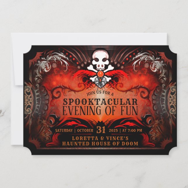 Spooktacular Evening of Fun Halloween Invitation (Front)
