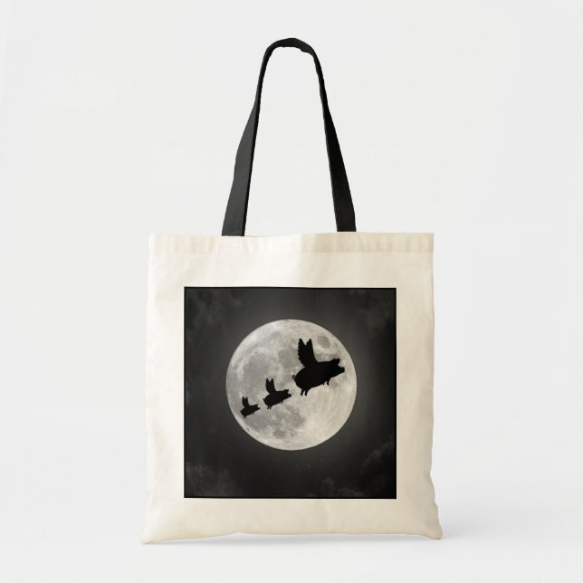 SPOOKTACULAR FLYING PIGS TOTE BAG (Front)