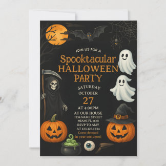 Spooktacular Fright Night Halloween Invitation