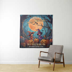 Spooktacular Fun Halloween Wall Hanging Tapestry