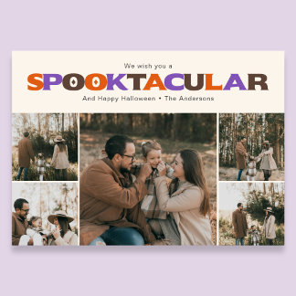 Spooktacular Funny Halloween Photo Holiday Card