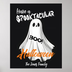 Spooktacular Ghostly Greeting Poster