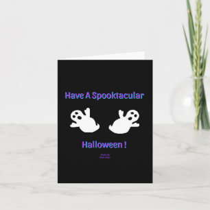 Spooktacular Ghosts Vertical Greeting Card