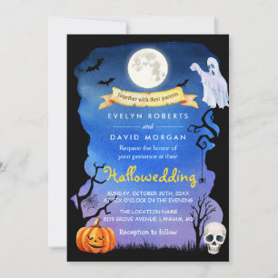 Spooktacular Hallowedding Halloween Wedding Party Invitation