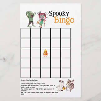 Spooktacular Halloween Bash Spooky Bingo Card
