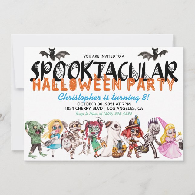 Spooktacular Halloween Birthday Invitation (Front)