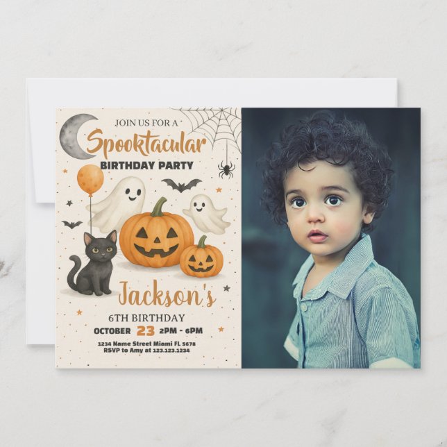 Spooktacular Halloween Birthday Invitation (Front)