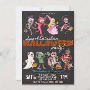 Spooktacular Halloween Birthday Invitation