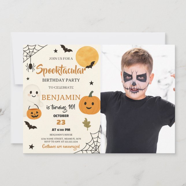 Spooktacular Halloween Birthday Invitation (Front)