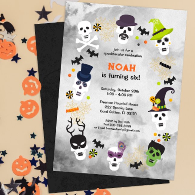 Spooktacular Halloween Birthday Invitation (Fun Spooktacular Halloween Birthday Bash)
