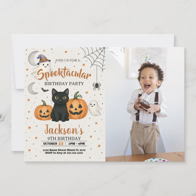 Spooktacular Halloween Birthday Invitation (Front)