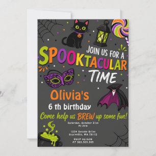 Spooktacular Halloween Birthday Party Invitation