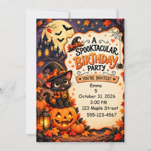 Spooktacular Halloween Birthday Party Invitation