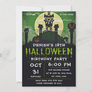  Spooktacular Halloween Birthday Party Invitation