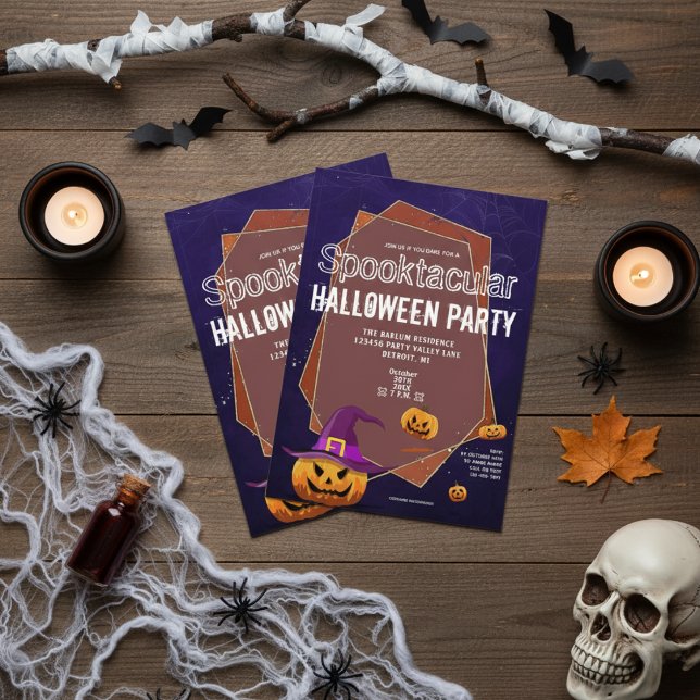 Spooktacular Halloween Costume Party Invitation (Spooktacular Halloween Costume Party Invitation)