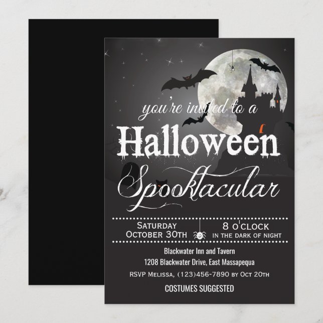 Spooktacular Halloween Costume Party Invitation (Front/Back)