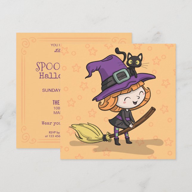 Spooktacular Halloween Costume | Party Invitation (Front/Back)