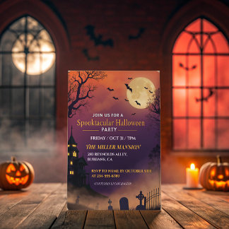Spooktacular Halloween | Haunted Mansion Gothic Invitation