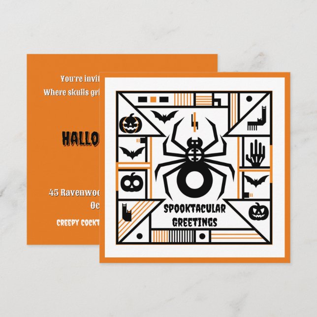 spooktacular halloween invitation (Front/Back)
