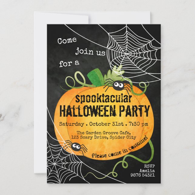 Spooktacular Halloween Invitation (Front)
