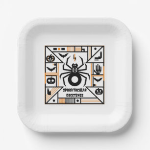 spooktacular halloween paper plate