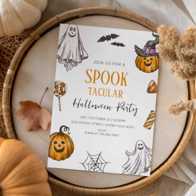 Spooktacular Halloween Party Cute Kids Halloween Invitation (Creator Uploaded)