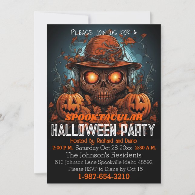 Spooktacular Halloween Party Invitation (Front)