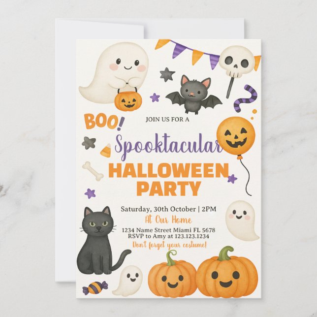 Spooktacular Halloween Party Invitation (Front)