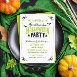 Spooktacular Halloween Party Invitation<br><div class="desc">Modern vintage chic Halloween costume party invitation design with rustic typography and a cute dotted border with vintage scroll corner details. Cute bats and skull graphics complete the design. Add your party details to create a custom one of a kind invitation. Click the CUSTOMIZE IT button to customise fonts, move...</div>