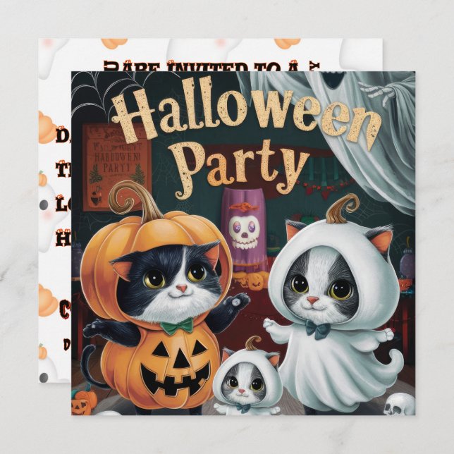 Spooktacular Halloween Party Invitation (Front/Back)