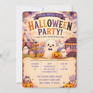 👻🎪 Spooktacular Halloween Party Invitation 🎃✨