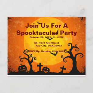 Spooktacular Halloween Party Invitation, Postcard