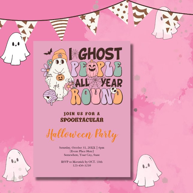 Spooktacular Halloween Pink Invitation (Creator Uploaded)
