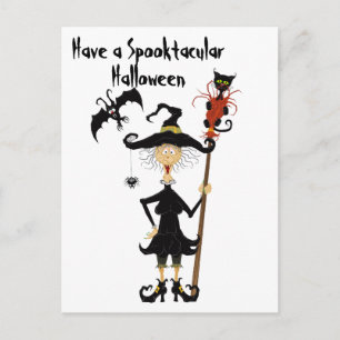 Spooktacular Halloween Postcard