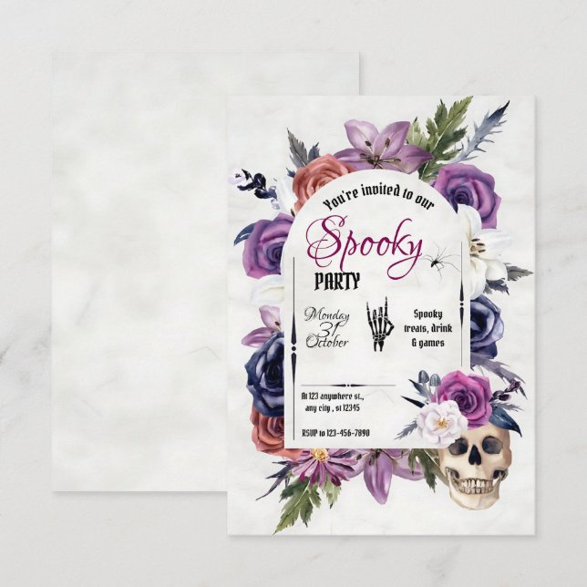 Spooktacular Halloween Soiree  Invitation (Front/Back)