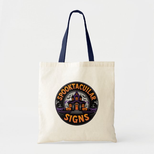  Spooktacular Haunted House Halloween Tote Bag (Front)