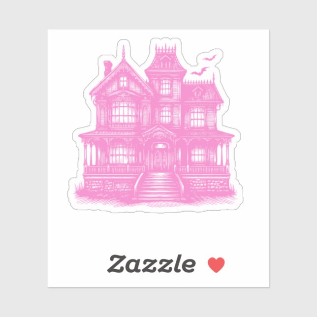 Spooktacular Haunted Pink Mansion Halloween  (Sheet)