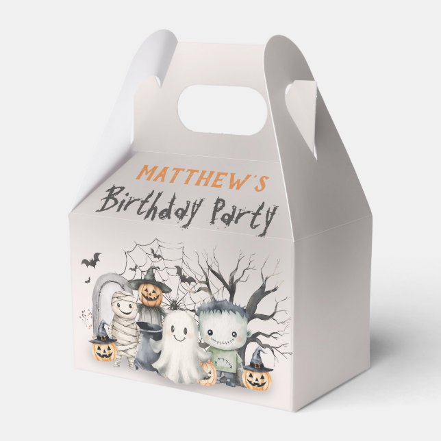 Spooktacular Kids Halloween Birthday Favour Box (Front Side)